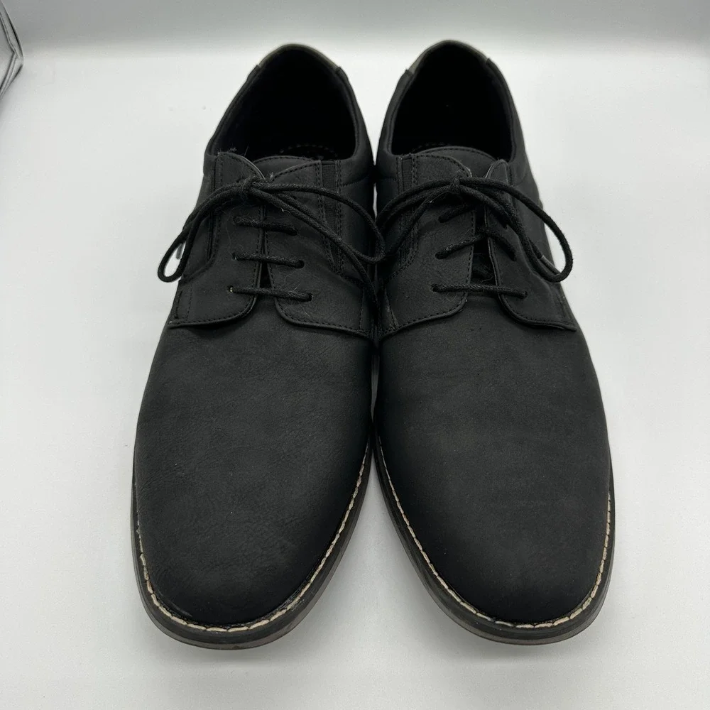 Perry Ellis Portfolio Clover Shoes Mens Size 13 Black‎ Synthetic Derby Dress